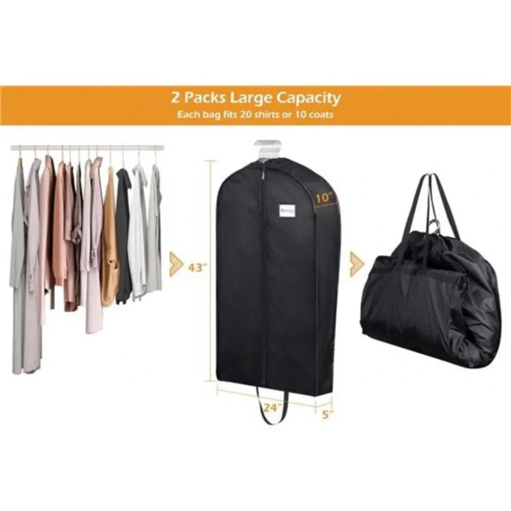 Garment Bags for Travel Large Capacity Hanging Clothes Suit Covers Waterproof 2